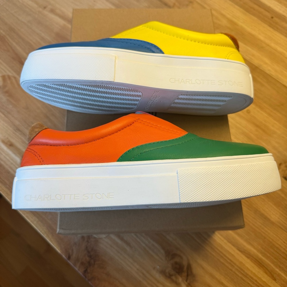 PRIDE Charlotte Stone Arianne colorful flats Carnival size 7 mismatched sneakers - Picture 11 of 16